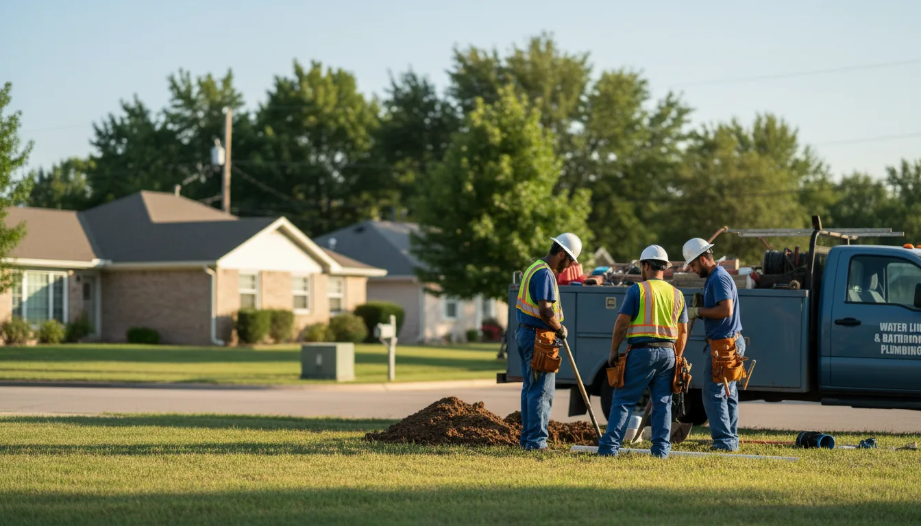 Residential water line and bathroom plumbing service in Wright, MN